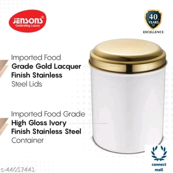 Modern Jars & Containers - LXHXW:13.5X16.5X13.5 cm, White, Stainless Steel, Pack of :4